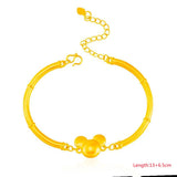24K Plated Charm Bracelet for Women Mikey Cuff Bracelets