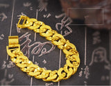 24K Plated Cross Border Euro Coins Bracelet for Men