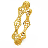 24K Plated Dubai Open Bracelet Wedding Jewelry