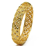 24K Plated Dubai Open Bracelet Wedding Jewelry