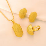 24K Plated Ethiopian Big Size Jewelry Set Plate Africa Bride Wedding Gift