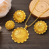 24K Plated Ethiopian Jewelry Set - Africa Bride Wedding Eritrea Gift