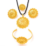 24K Plated Ethiopian Jewelry Set - Africa Bride Wedding Eritrea Gift