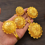 24K Plated Ethiopian Jewelry Set - Africa Bride Wedding Eritrea Gift