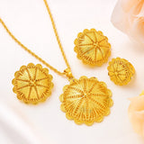 24K Plated Ethiopian Jewelry Set - Africa Bride Wedding Eritrea Gift