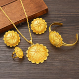 24K Plated Ethiopian Jewelry Set - Africa Bride Wedding Eritrea Gift