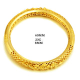 24K Plated Hollow Out Bracelet Bangle for Women Jewelry