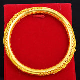 24K Plated Hollow Out Bracelet Bangle for Women Jewelry