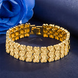 24K Plated Love Bow Watch Chain Heart-shaped Bracelets