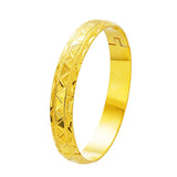 24K Plated Clasp Bracelets Bangle for Women Golden Jewelry