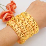 24K Plated Women Wedding Party Bracelet Bride Bangle Indian Jewellery