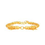 24K Men's Double Headed Dragon Bracelet, Retro Domineering Cuff