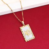 24K Islamic Allah Pendant Choker Necklace Muslim Jewelry