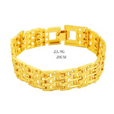 24K Plated Watch Shape Charm Bracelet for Women Couples Jewelry
