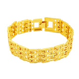 24K Plated Watch Shape Charm Bracelet for Women Couples Jewelry