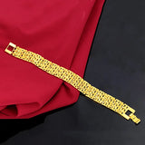 24K Plated Watch Shape Charm Bracelet for Women Couples Jewelry