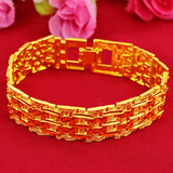 24K Plated Watch Shape Charm Bracelet for Women Couples Jewelry