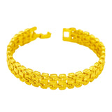 24K Pure Bracelet Men's Jewelry Sandblasted Watch Buckle Bracelet