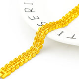 24K Pure Bracelet Men's Jewelry Sandblasted Watch Buckle Bracelet