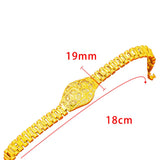 24K Pure Flower hollow Watch Bracelet for women bride wedding engagement