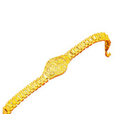 24K Pure Flower hollow Watch Bracelet for women bride wedding engagement