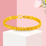 24K Pure Yellow Original Watch Chain Bracelet for Women