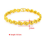 24K Real Flower Plated Bracelet Wedding Jewelry Gift