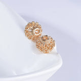 24K Color-Preserving 15MM Flower Necklace Bracelet Beads DIY Jewelry