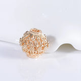 24K Color-Preserving 15MM Flower Necklace Bracelet Beads DIY Jewelry