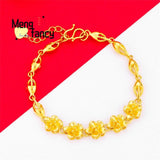 24K Vietnamese Sand Star Round Belly Bangle Natural Bracelets