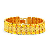 24K Yellow Bracelet for Men Personalized Watch Hand Chain