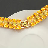 24K Yellow Bracelet for Men Personalized Watch Hand Chain