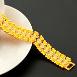 24K Yellow Bracelet for Men Personalized Watch Hand Chain