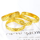 24K Yellow Plated Bracelet Bangle for Women 15mm Happiness Gypsophila