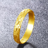 24K Yellow Plated Bracelet Bangle for Women 15mm Happiness Gypsophila