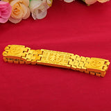 24K Yellow Plated Widened Watch Chain Bracelet for Men Dad Father