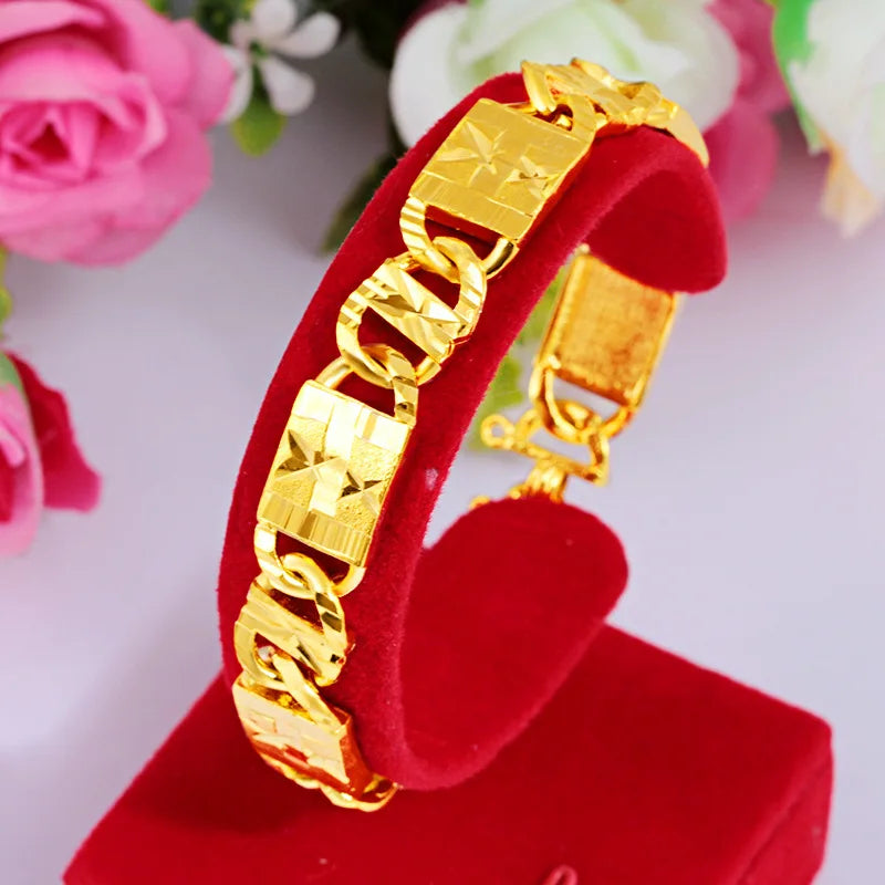 24K Gold-Plated Car Flower Bracelet Women's Jewelry Personalized Ladies Bracelet