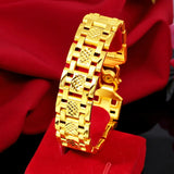 24K Gold-Plated Men's Bracelet Non-Fading Jewelry