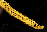 24K Gold-Plated Men's Bracelet Wedding Jewelry