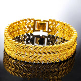24K Gold-Plated Men's Bracelet Wedding Jewelry