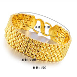 24K Plated Men's Sand Domineering Tank Bracelet Jewelry
