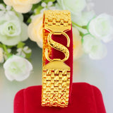 24K Plated Men's Sand Domineering Tank Bracelet Jewelry