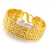 24K Plated Men's Sand Domineering Tank Bracelet Jewelry