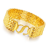 24K Plated Men's Sand Domineering Tank Bracelet Jewelry