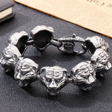 24MM Tiger Head Chain Men's Bracelet Biker Gothic Jewelry