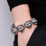 24MM Tiger Head Chain Men's Bracelet Biker Gothic Jewelry