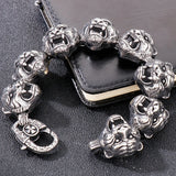 24MM Tiger Head Chain Men's Bracelet Biker Gothic Jewelry