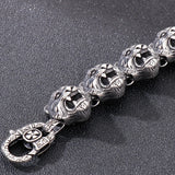 24MM Tiger Head Chain Men's Bracelet Biker Gothic Jewelry