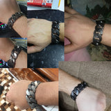 24MM Friendship Mens Bracelet Stainless Steel Man With Belt Buckle Chain