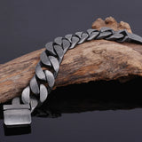 24MM Friendship Mens Bracelet Stainless Steel Man With Belt Buckle Chain